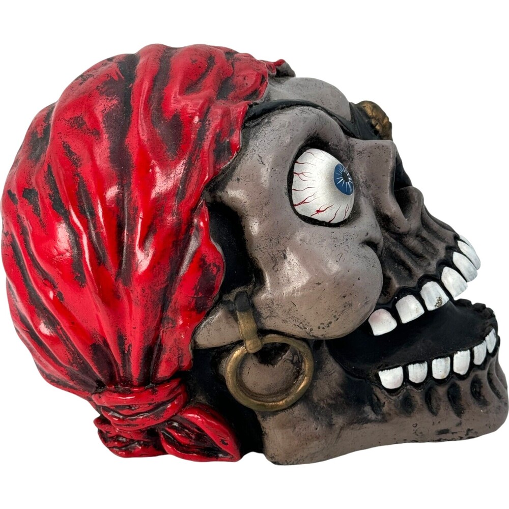 Halloween Skeleton Skull Eyepatch Eyeball Spooky Creepy Crazy Pirate Crossbones - Picture 5 of 10